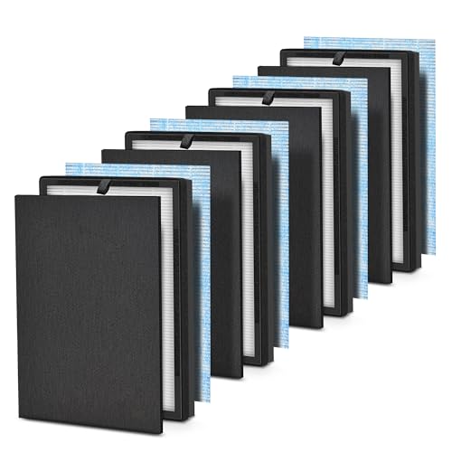 SOMEWAYTOP - 4 Stück 8L HEPA Ersatzfilter Kompatibel mit Okaysou Airmax Luftfilter 8L Airmax Luftfilter, 3-Stufen 8L Airmax Filter und Home Blue Carbon Vorfilter von SOMEWAYTOP