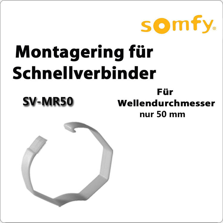 Montagering für Schnellverbinder Welle 50 mm von SOMFY