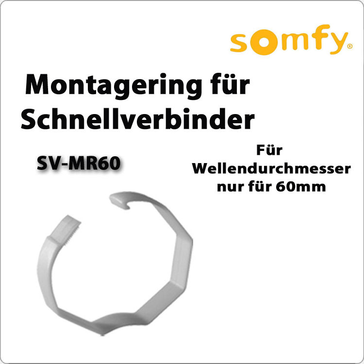 Montagering für Schnellverbinder Welle 60 mm von SOMFY