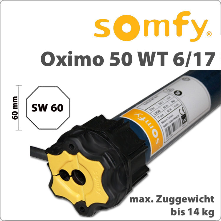 Somfy Oximo 50 WT 6/17 Rollladenmotor SW60 von SOMFY