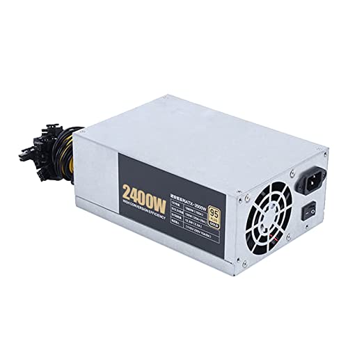 SOMKB 2000W 2400W ETH Miner Netzteil 95% Effizienz AC 180-260V ATX Stromquelle für BTC ETH Bitcoin Mining Ethereum (2000W) von SOMKB