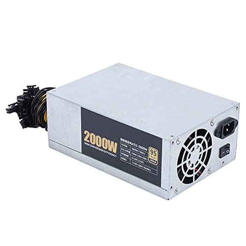 SOMKB 3200W/2600W/2400W/2000W ETH Mining Machine Netzteil 2U 10x6pin 95% Effizienz Unterstützung Multi-GPU für Bitcoin Mining (2000W) von SOMKB