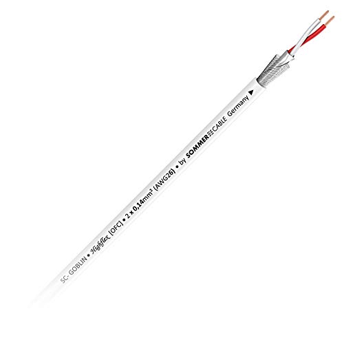Sommer Cable Mikrofon- Patchkabel SC GOBLIN OFC 2 x 0,14mm² geschirmt Meterware ab 1m weiß - 200-0350 von Sommer Cable