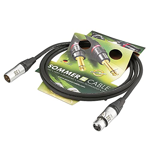 Sommer Cable 1m Referenz XLR Mikrofonkabel EMC-QUAD 4 x 0,14 mm² 3-pol METAlliance Certified Audiokabel | EGB1-0100-SW von SommerCable