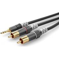 HBA-3SC2-0600 Klinke / Cinch Audio Anschlusskabel [2x Cinch-Stecker - 1x Klinkenstecker - Sommer Cable von SOMMER CABLE