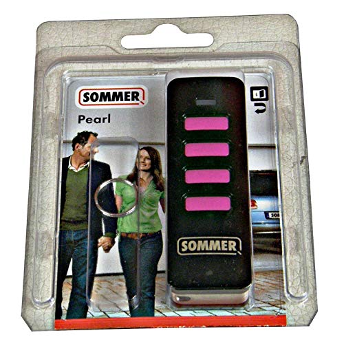 SOMMER PEARL Handsender Funk Fernbedienung 4-Kanal (4018V001 schwarz/rose) von SOMMER