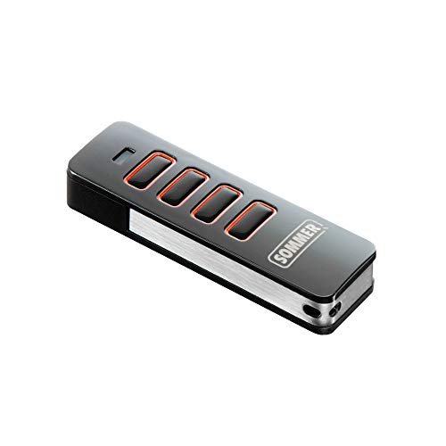 Sommer Antriebs- und Funktechnik 4018VXXX Pearl Handsender für SOMMER Antriebe, Schwarz/Rot von SOMMER