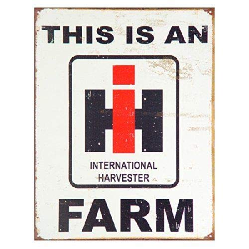 International Harvester Farm Farmall Traktor Scheune Retro Vintage Look Metall Blechschild 20,3 x 30,5 cm von SOMOVWORLD