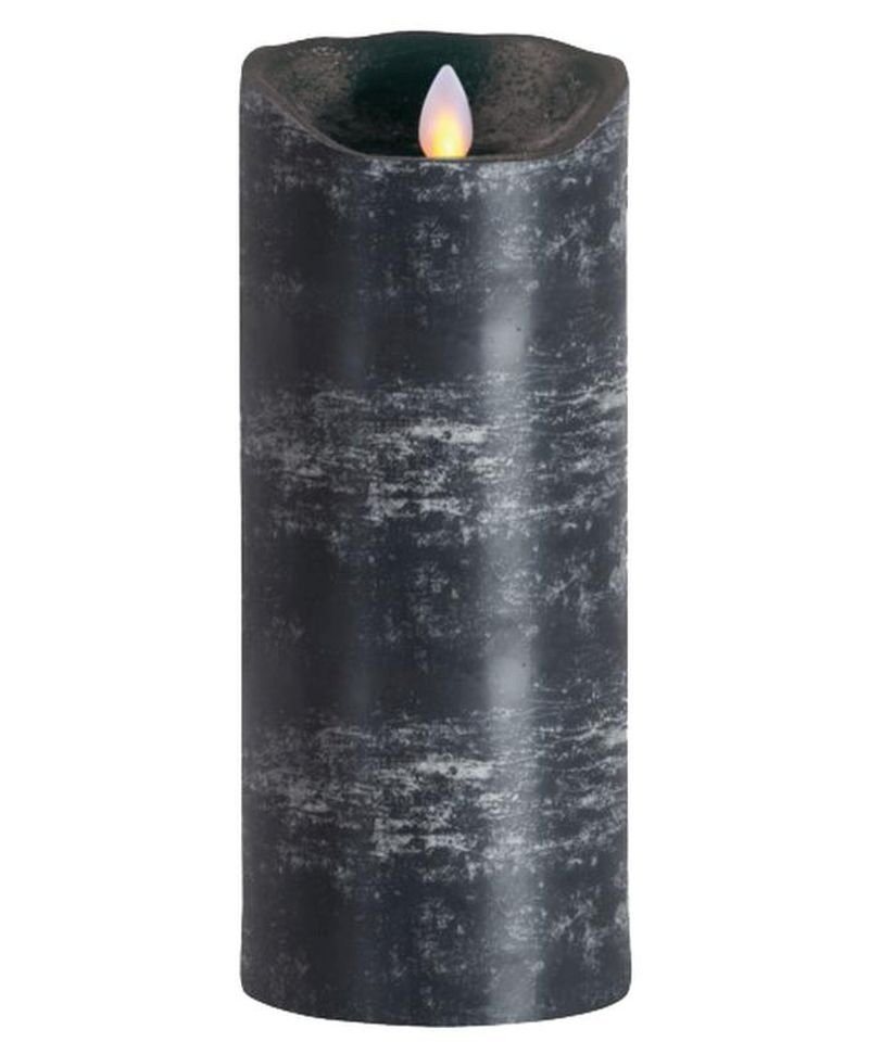 SOMPEX LED-Kerze 4er Set Sompex Flame LED Echtwachskerze anthrazit mit Fernbedienung (Kerze), integrierter Timer, Echtwachs, täuschend echtes Kerzenlicht von SOMPEX