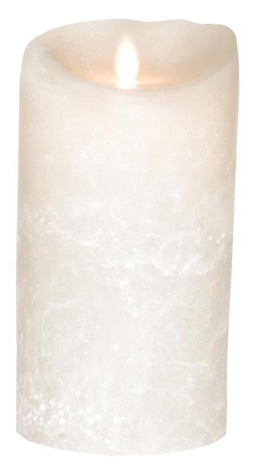 SOMPEX LED-Kerze Flame LED Kerze weiß Frost 18cm (Kerze), mit Timer, Echtwachs, täuschend echtes Kerzenlicht von SOMPEX