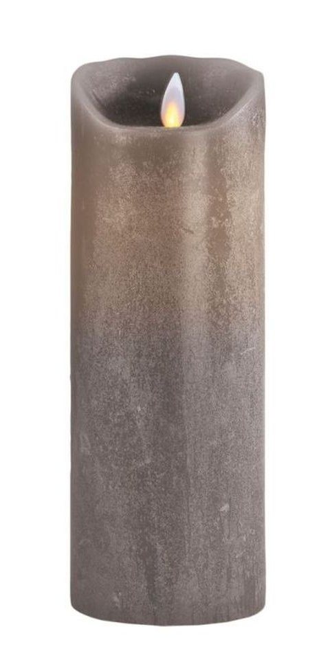 SOMPEX LED-Kerze Flame LED Kerze taupe 23cm (Set), fernbedienbar, integrierter Timer, Echtwachs von SOMPEX