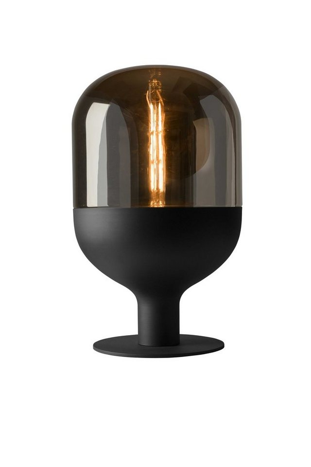 SOMPEX Tischleuchte Große Tischlampe Dome schwarz Glas gold Vintage-Look, ohne Leuchtmittel, mundgeblasenes Glas, E27 Fassung von SOMPEX