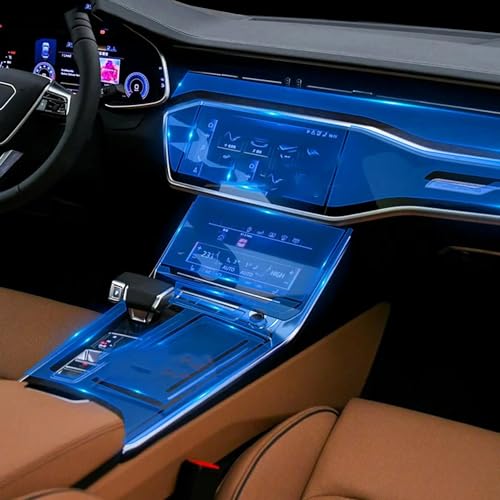 SONAMUA Autoinnenraum Mittelkonsole Transparente TPU-Schutzfolie, für Audi A6 A7 C8 2019-2023 von SONAMUA