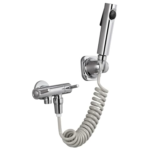Bidet Handbrause für Toilette und Bad - G1/2" Ventil Armaturen WC Adapter - Edelstahl Duschkopf für Windel, Tierbad, Wasserspar und Wand Waschen von SONANA