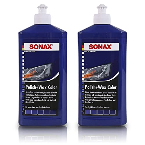 2x 500ml SONAX POLISH & WAX COLOR BLAU AUTOPOLITUR LACK AUTO POLITUR von Rocket Car Shop