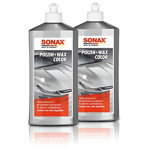 2x 500ml SONAX POLISH & WAX COLOR SILBER/GRAU AUTOPOLITUR LACK POLITUR von Rocket Car Shop