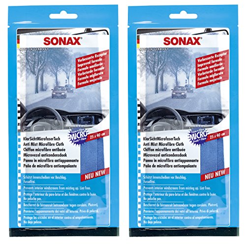 2X SONAX KLARSICHTMICROFASERTUCH KLARSICHT Micro MIKROFASER Tuch KLARSICHTTUCH von SONAX