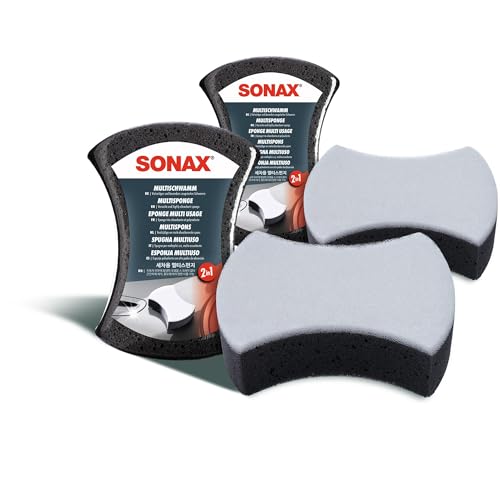2x SONAX MULTISCHWAMM AUTOSCHWAMM MULTI AUTO SCHWAMM REINIGUNG WASCHEN 2 IN 1 von SONAX