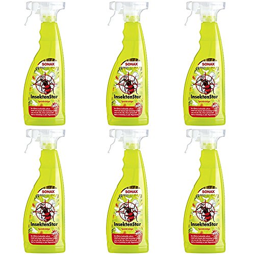 6x 750ml SONAX INSEKTENSTAR INSEKTENENTFERNER SPEZIALREINIGER INSEKTEN ENTFERNER von SONAX
