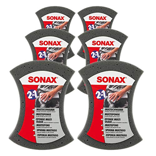 6x SONAX MULTISCHWAMM AUTOSCHWAMM MULTI AUTO SCHWAMM REINIGUNG WASCHEN 2 IN 1 von SONAX