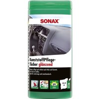 Sonax - Kunststoff Pflege Tücher glänzend 25Stk in Box für Kunststoff, Holz, Gummi von SONAX