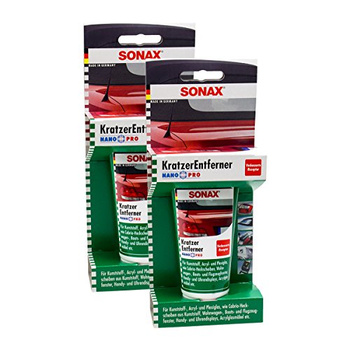 SONAX 2X 03050000 KratzerEntferner Kunststoff NanoPro Politur Silikonfrei 75ml von SONAX