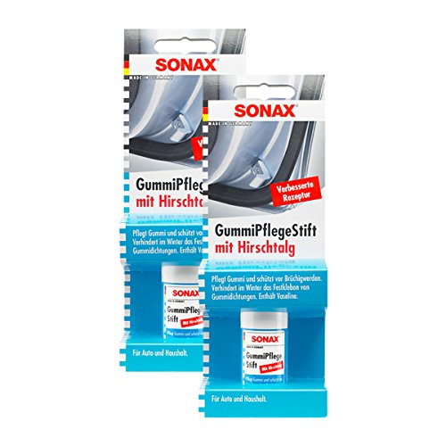 SONAX 2X 04990000 GummiPflegeStift Verhindert Festkleben im Winter 18g von SONAX