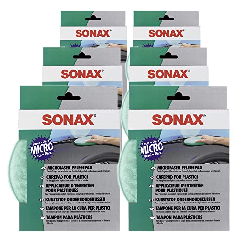 SONAX 6X 04172000 MicrofaserPflege Pad Cockpitpflege 1 Stück von SONAX