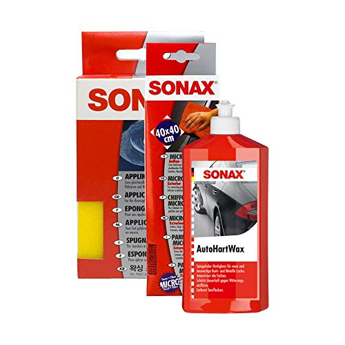 SONAX APPLIKATIONSSCHWAMM + MICROFASERTUCH AUßEN + AUTOHARTWAX WACHS POLITUR Pflege SE SONAX APPLIKATIONSSCHWAMM + MICROFASERTUCH AUßEN + AUTOHARTWAX WACHS POLITUR Pflege SE von SONAX