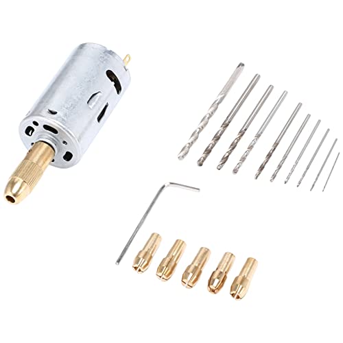 SONEIAZ Mini-Handbohrer-Set DC 12 V Motor 0,5-3 Mm HSS-Spiralbohrer mit 5-Teiligen Spannzangen Passend für BohrlochsäGe SONEIAZ Mini-Handbohrer-Set DC 12 V Motor 0,5-3 Mm HSS-Spiralbohrer mit 5-Teiligen Spannzangen Passend für BohrlochsäGe von SONEIAZ