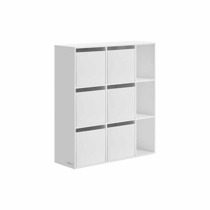 Bücherregal mit 9 Fächern 27 x 83 x 91,8 cm schneeweiß von SONGMICS HOME
