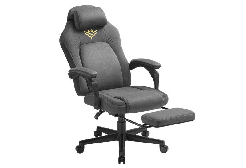 SONGMICS HOME Gaming-Stuhl, Bürostuhl, ergonomischer Computerstuhl mit Fußstütze und Kopfkissen von SONGMICS HOME