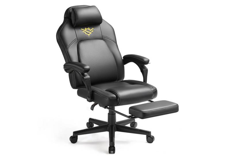 SONGMICS HOME Gaming-Stuhl, Bürostuhl, ergonomischer Computerstuhl mit Fußstütze und Kopfkissen von SONGMICS HOME