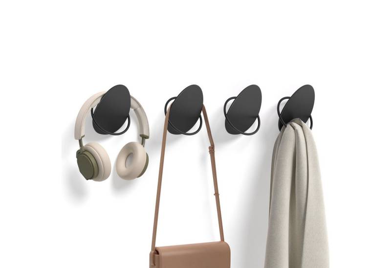 SONGMICS HOME Garderobenpaneel, 4er Set, Kleiderhaken, Wand, Mäntel, Ei-Form Design, bis 5 kg belastbar von SONGMICS HOME