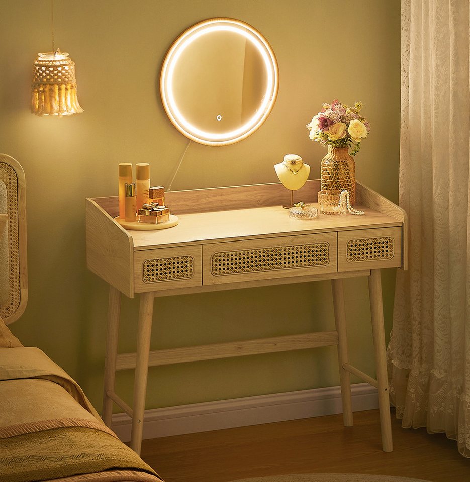 SONGMICS HOME Schminktisch Kosmetiktisch, mit Spiegel, Beleuchtung, 3 Schubladen, 3 Lichtfarben SONGMICS HOME Schminktisch Kosmetiktisch, mit Spiegel, Beleuchtung, 3 Schubladen, 3 Lichtfarben von SONGMICS HOME