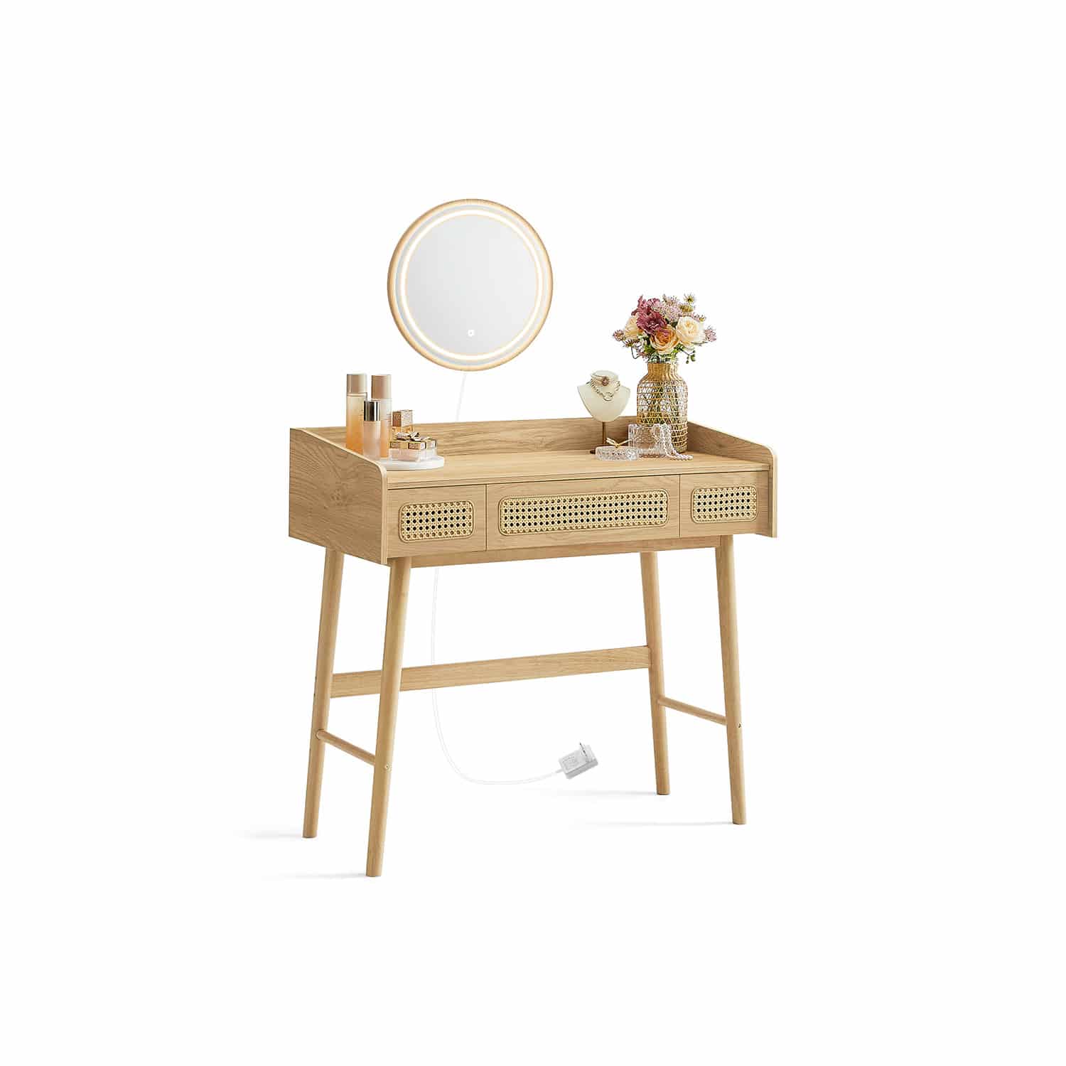 Schminktisch mit Spiegel und Schubladen Boho-Stil von SONGMICS HOME