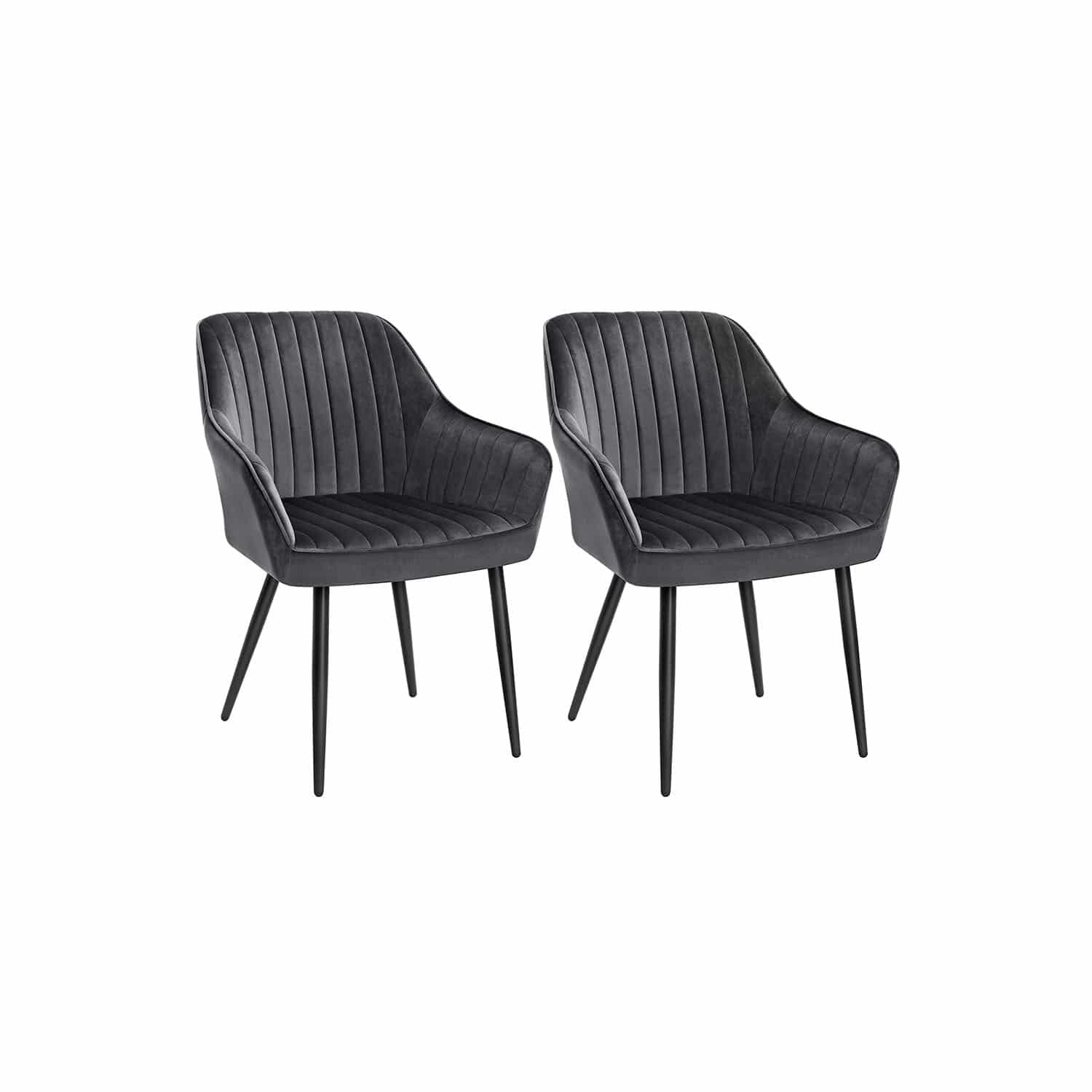 2er Set Esszimmerstühle Grau 2er Set Esszimmerstühle Grau von SONGMICS