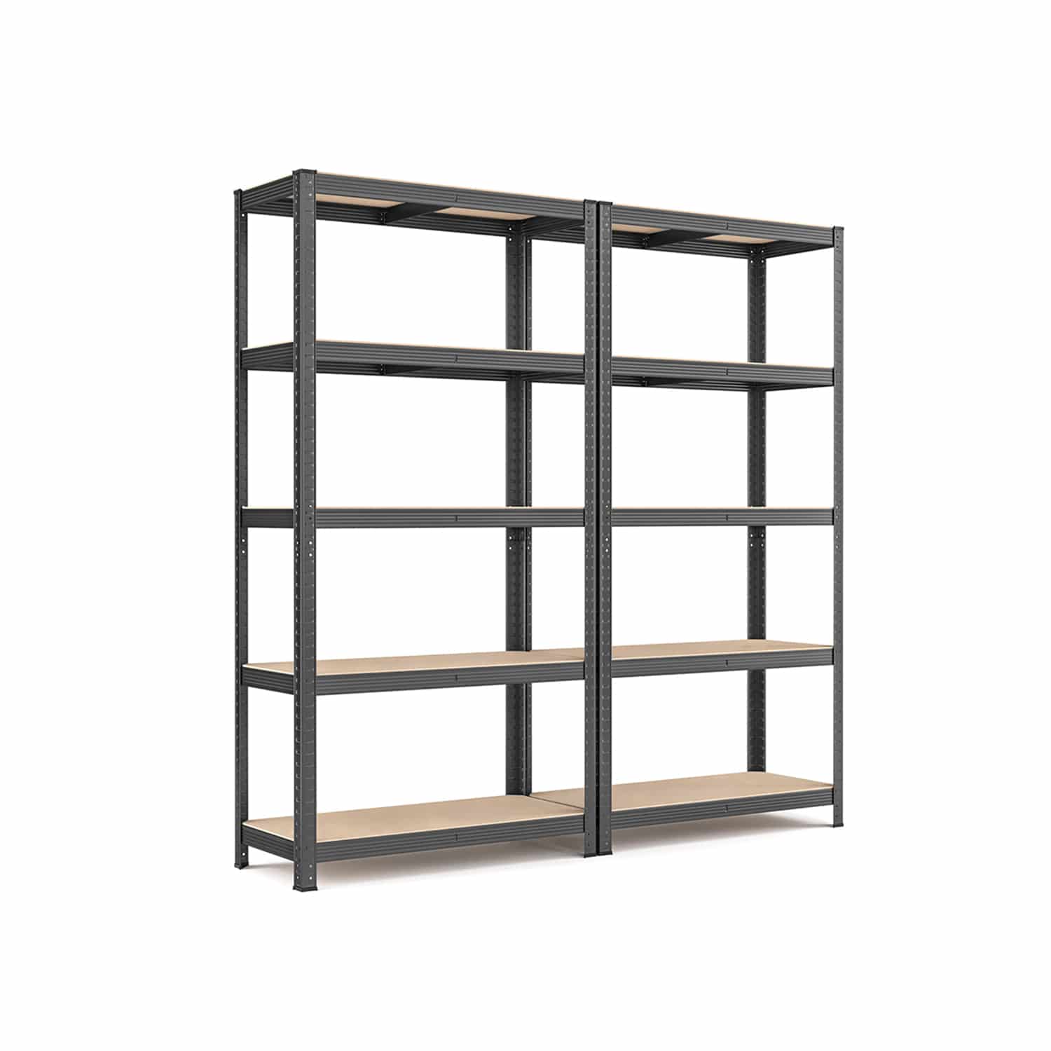 2er Set Kellerregal 180 cm hoch grau von SONGMICS