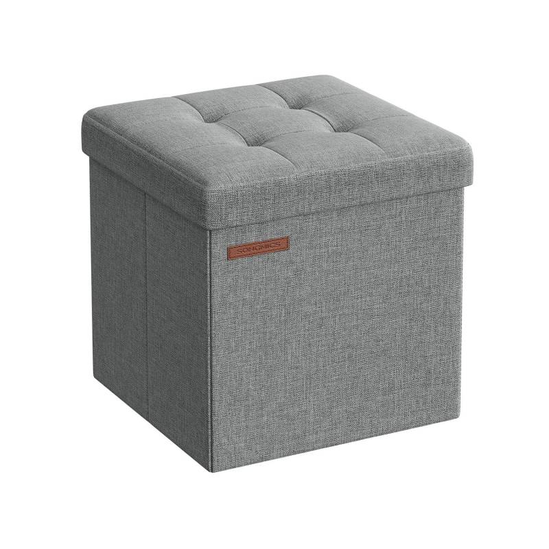 30 cm Sitzbank mit Stauraum hellgrau von SONGMICS