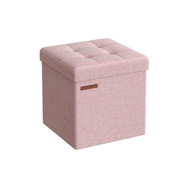 30 cm Sitzbank mit Stauraum pastellrosa von SONGMICS