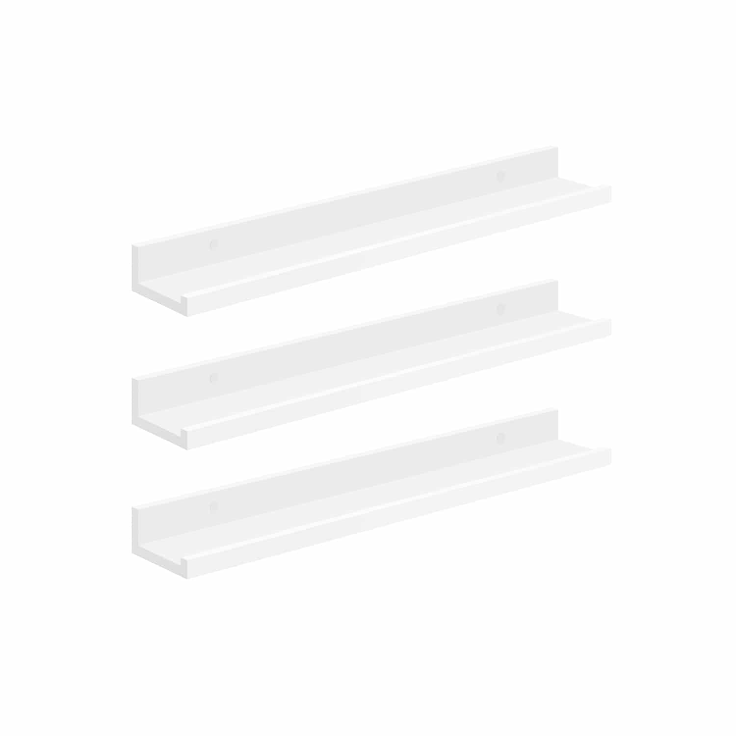 3er Set Schweberegal 80 cm breit weiß 3er Set Schweberegal 80 cm breit weiß von SONGMICS
