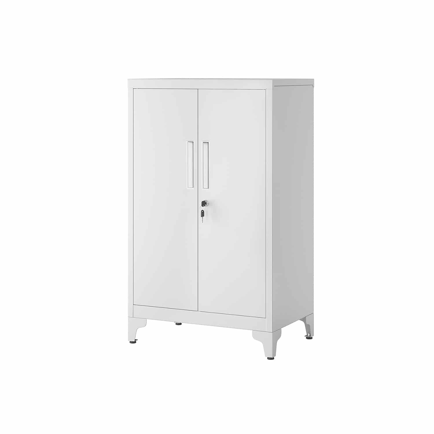 Aktenschrank abschließbar mit 2 Türen 40 x 60 x 90 cm mattgrau von SONGMICS