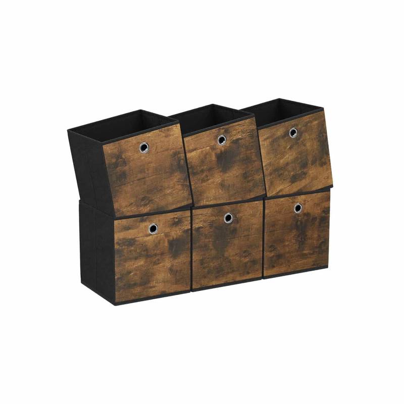 Aufbewahrungsbox 6er Set faltbar 26 x 26 x 28 cm von SONGMICS
