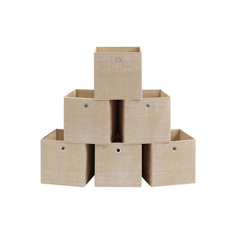 Aufbewahrungsbox 6er Set sandbeige von SONGMICS