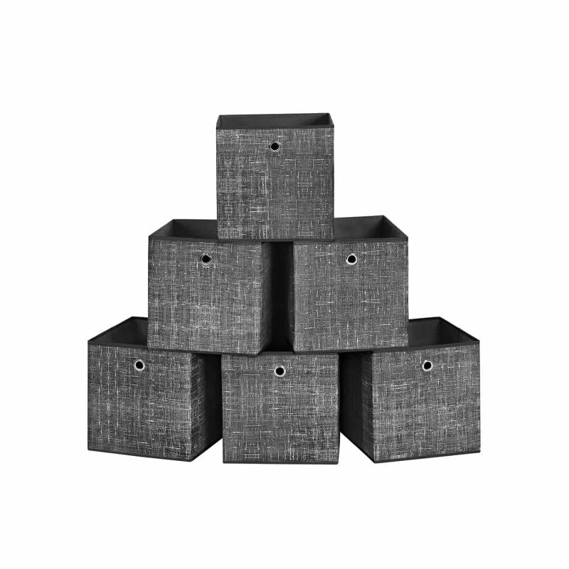 Aufbewahrungsboxen 6er Set Schwarz von SONGMICS