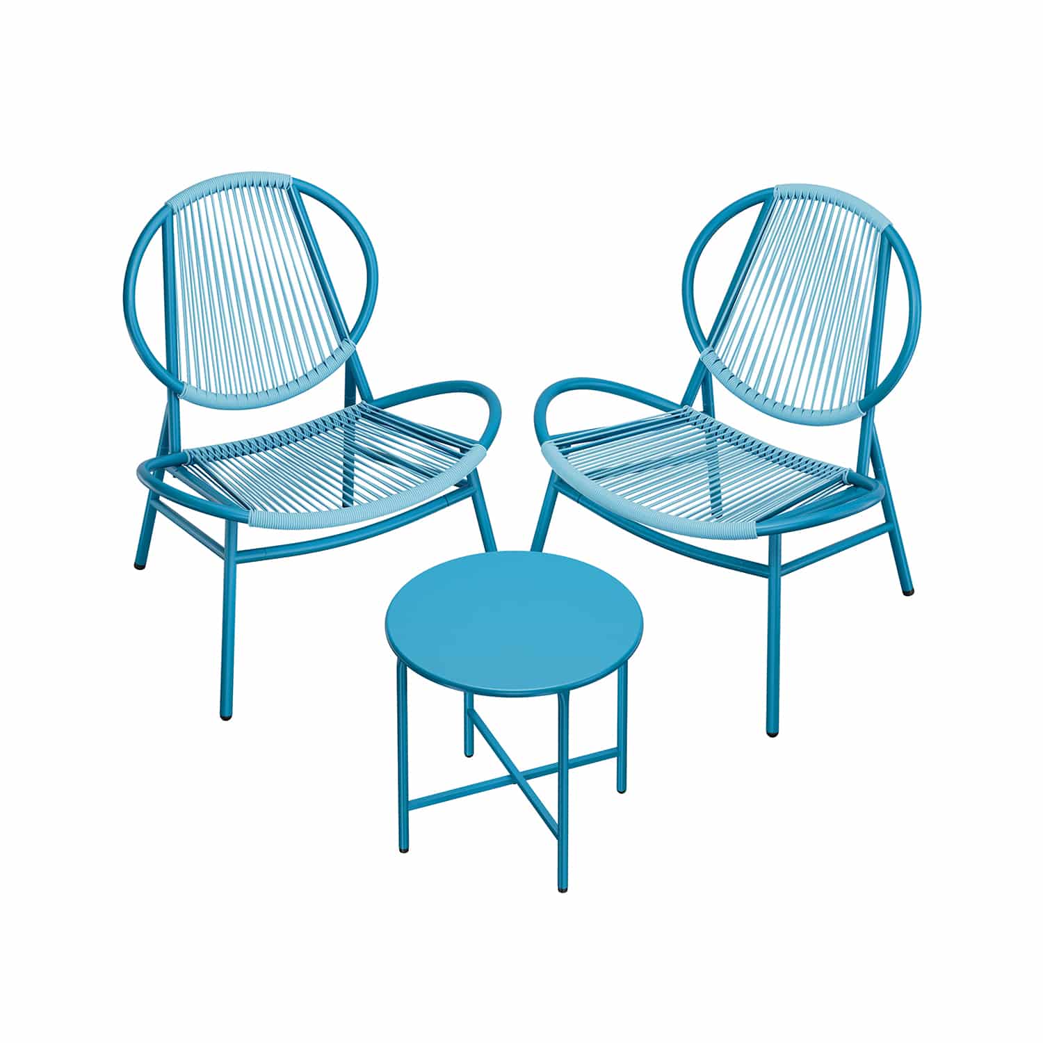 Balkonmöbel 3er Set mit Tisch und 2 Stühlen seeblau Balkonmöbel 3er Set mit Tisch und 2 Stühlen seeblau von SONGMICS