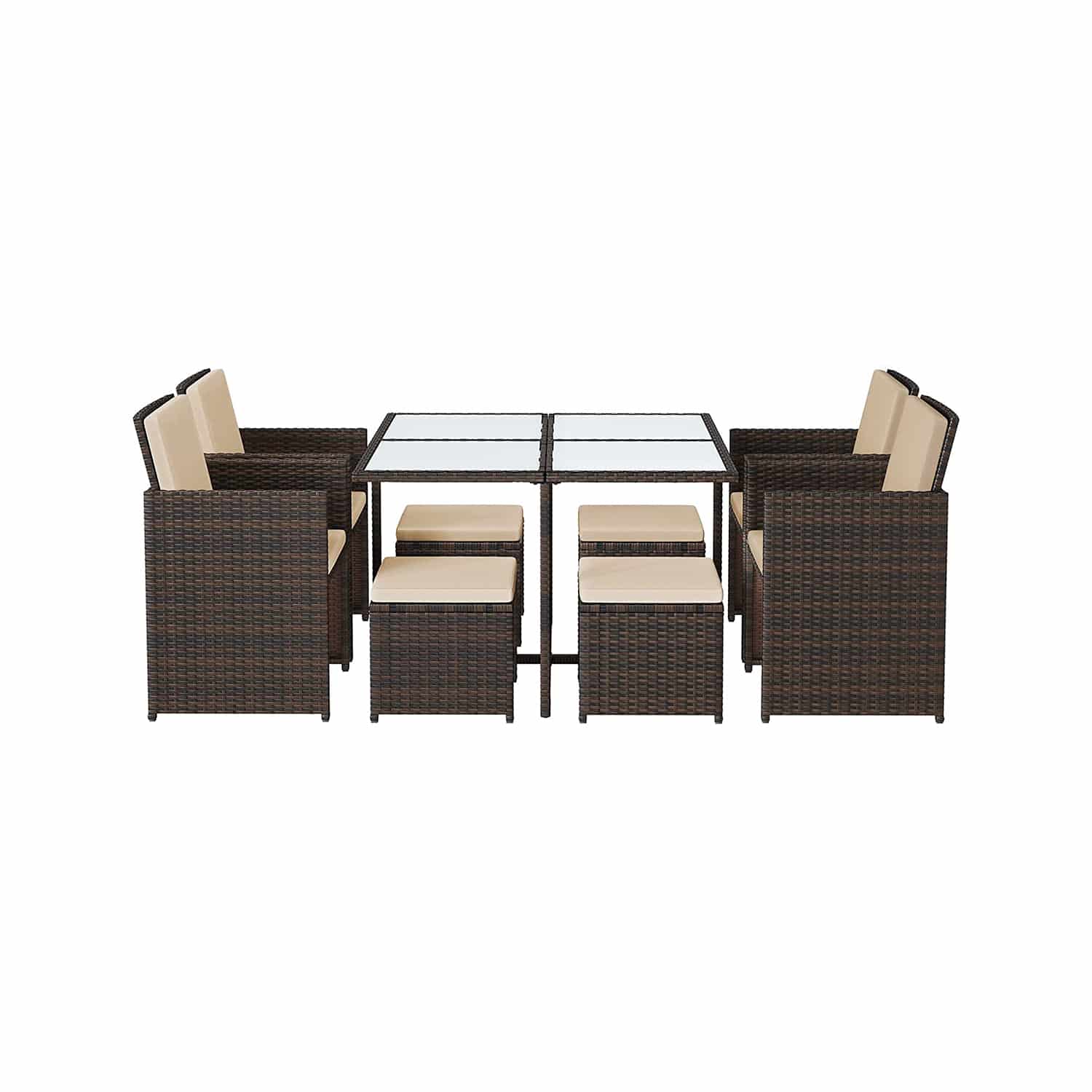 Balkonmöbel-Set aus PE-Rattan von SONGMICS
