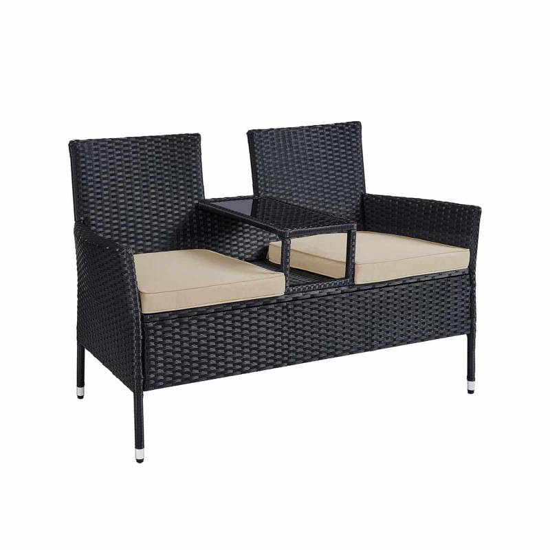 Balkonmöbel aus PE-Polyrattan mit Tisch von SONGMICS