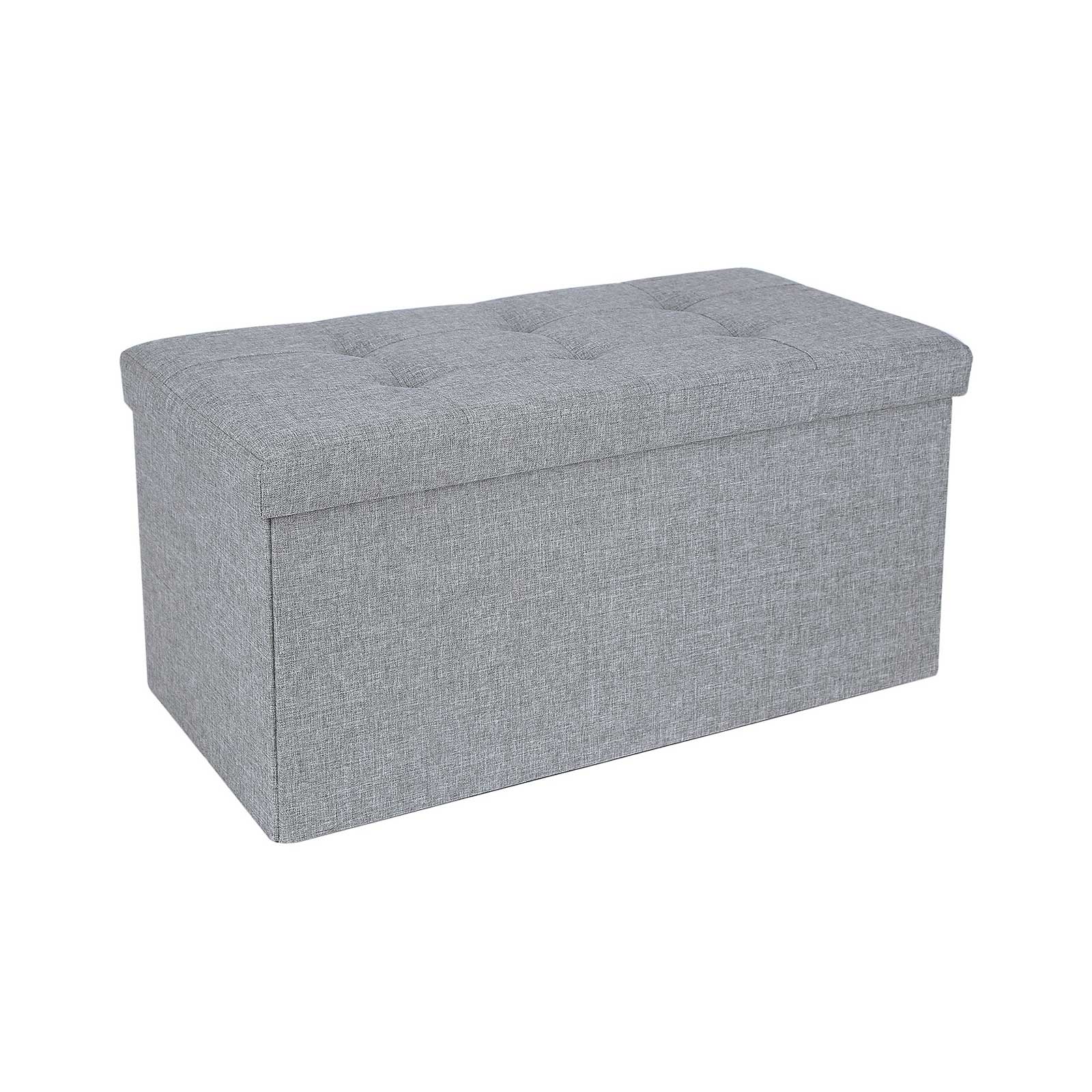 Bank mit Stauraum 76 cm Hellgrau von SONGMICS