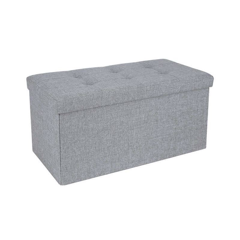 Bank mit Stauraum 76 cm Hellgrau von SONGMICS